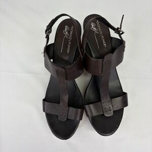 Donald J Pliner Womens Feldie Wedge Sandals Womens 9.5M Brown